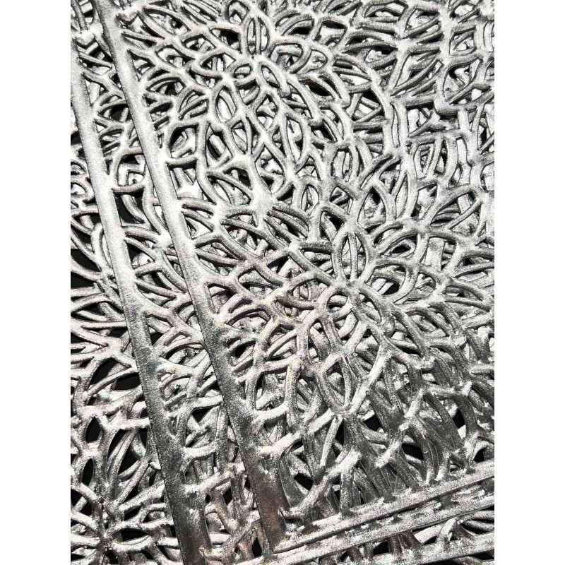 Underlägg Silver Guld Beige Plast 45x30 cm 4-pack