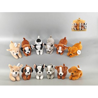 Hund Mjukis 6 olika färger 14 cm