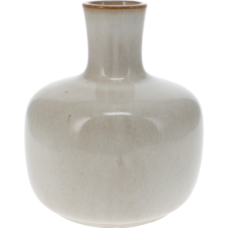 Vas Beige Grå Brun Keramik Vas Beige Grå Brun Keramik