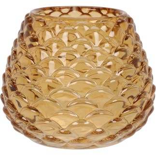 Ljuskopp Glas Grön Transparent Orange 9 cm