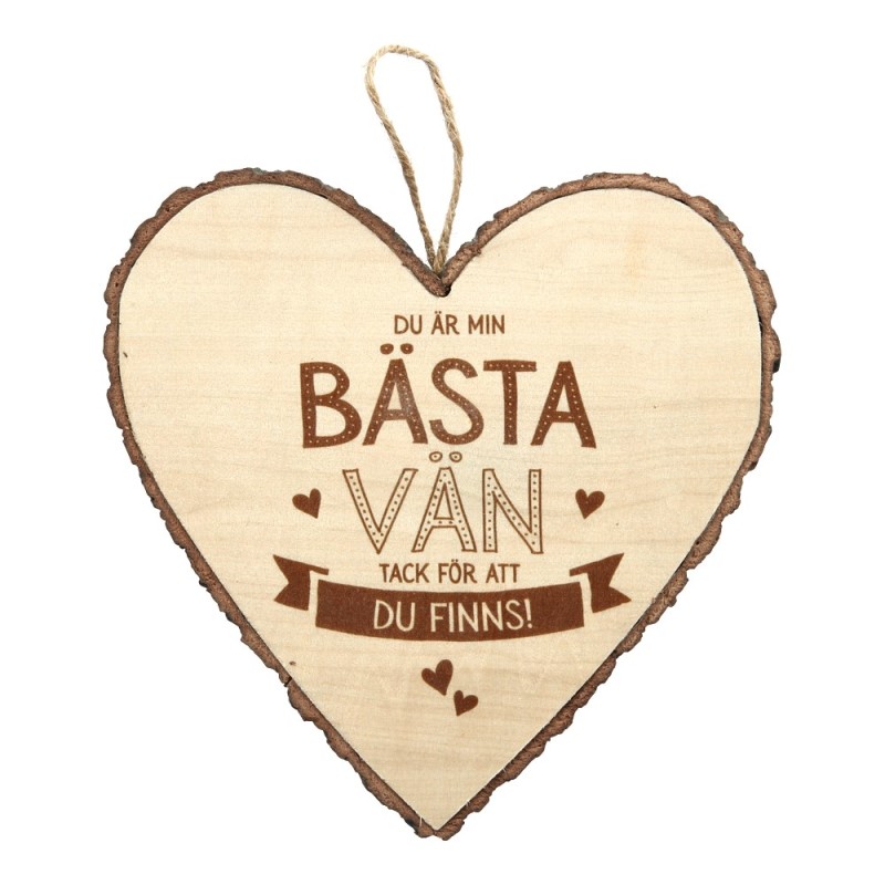 Hjärta Trä Vän