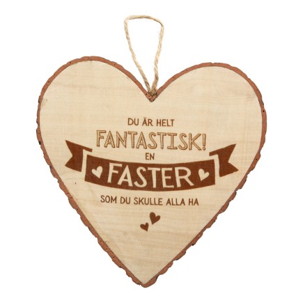 Hjärta Trä Faster
