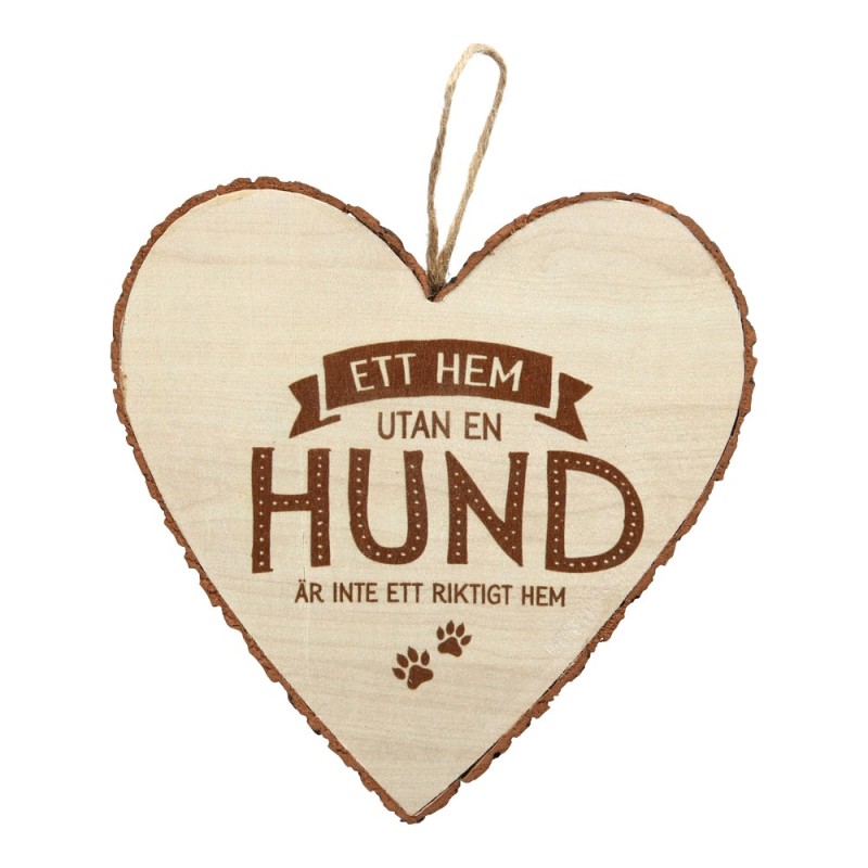 Hjärta Trä Hund