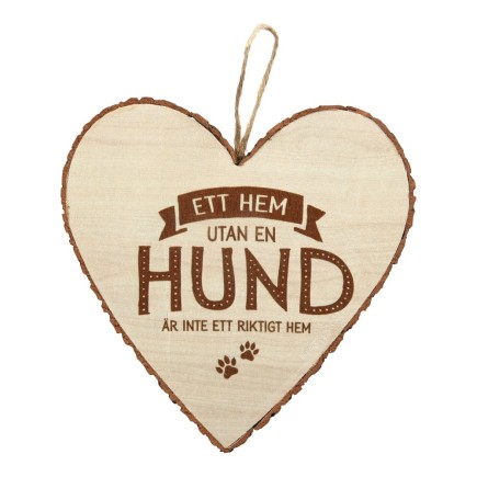 Hjärta Trä Hund