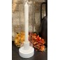 Ljushållare Ljusstake Glas Vit Svart Beige