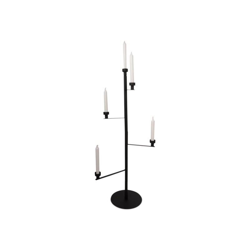 Golvljusstake Svart 100 cm