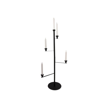 Golvljusstake Svart 100 cm