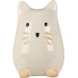 Katt Porslin Vit Brun Beige 13 cm