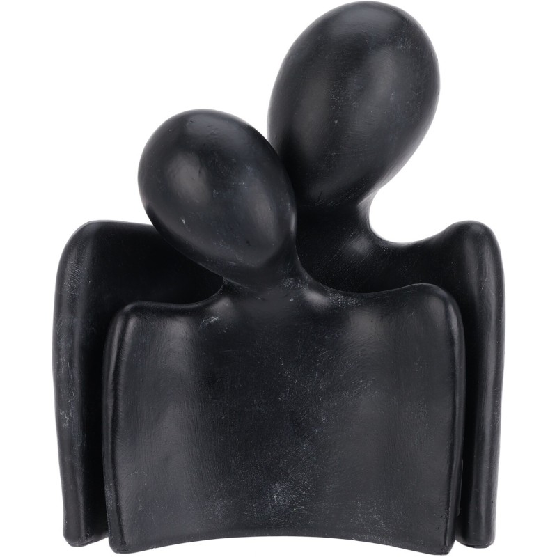 Figur Kram Människor Keramik Grå Svart Beige 17 cm