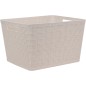 Korg Förvaring Beige Flätad Plast 35x29x22 cm