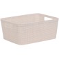 Korg Förvaring Beige Flätad Plast 24,5x19 cm 2-pack