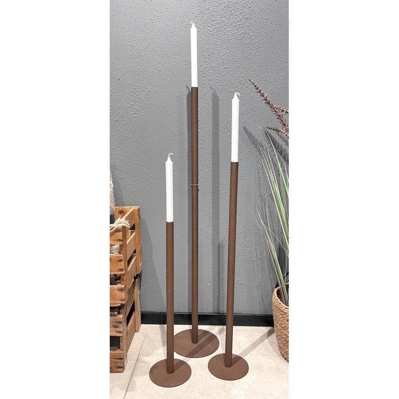 Ljusstake Golv Smide Rost 100 cm