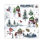Servetter Snögubbeland 33x33 cm 20-pack