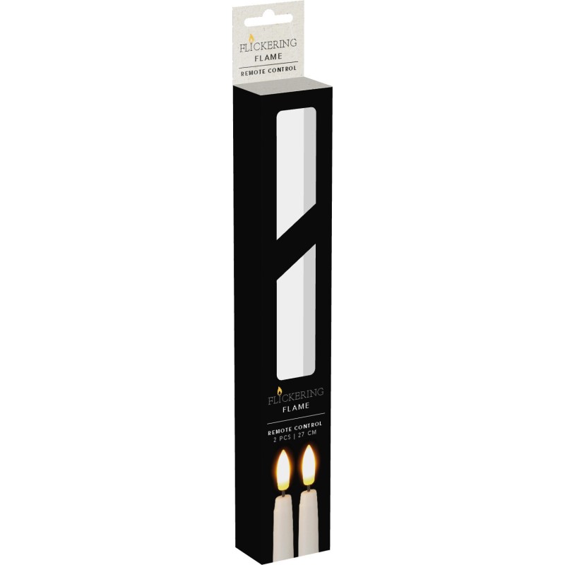 Ljus 2-pack LED Vita 27 cm