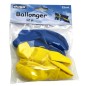 Ballonger Gul Blå 12-pack 25 cm student