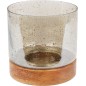 Lykta Stormlykta Ljushållare Trä/Glas 17 cm
