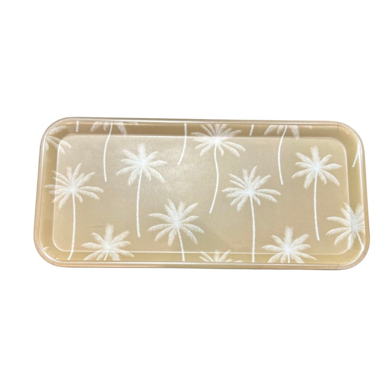 Bricka Palmer Beige/Vit Melamin liten Bricka Palmer Beige/Vit Melamin liten