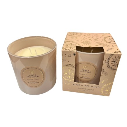 Doftljus Rose & Oud Wood 10 cm