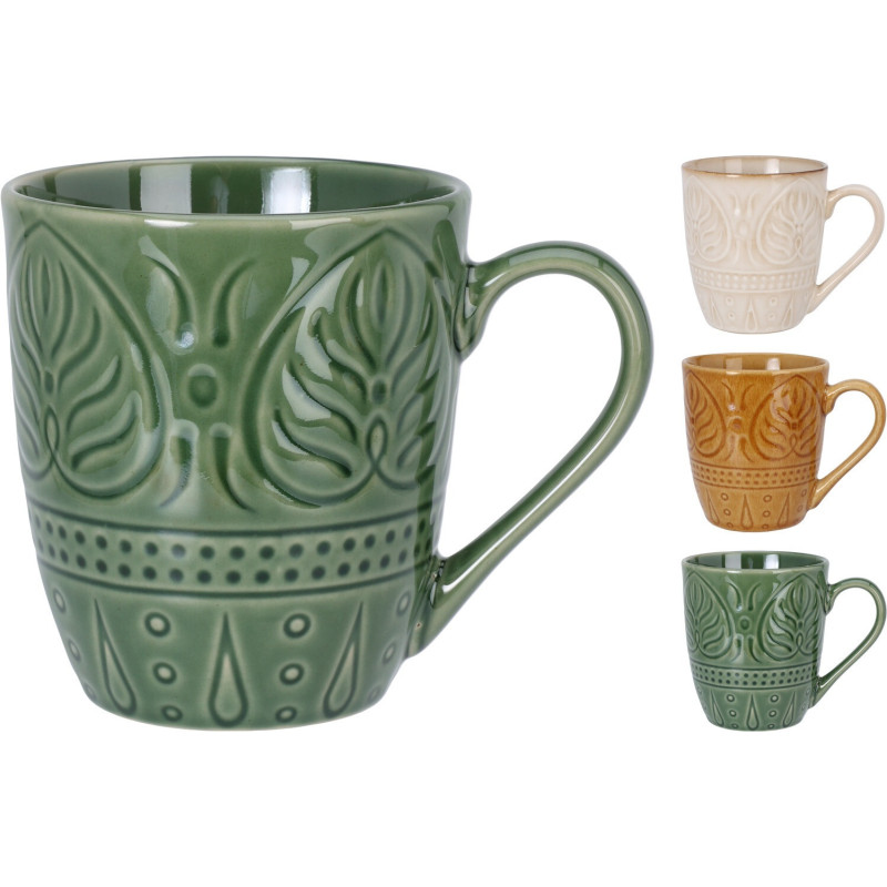 Mugg Brunorange Keramik 39 cl 4-pack
