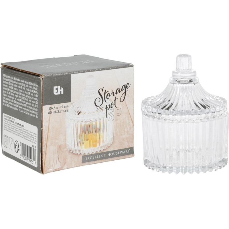 Skål Glas med lock 80 ml