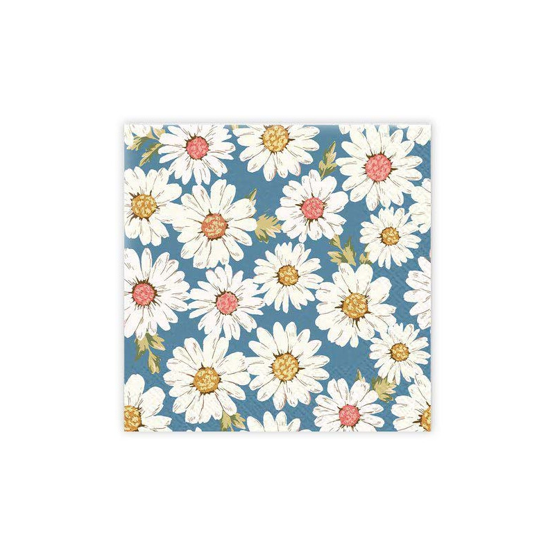 Servetter Blå prästkrage 33x33cm 20-pack