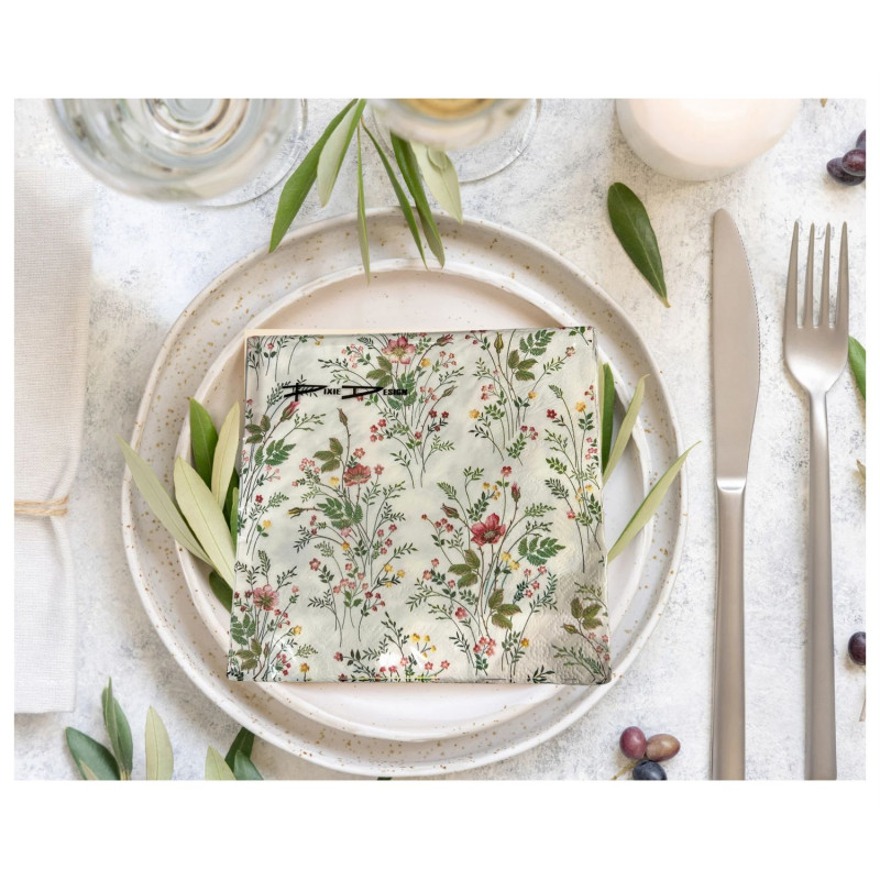 Servetter Blommor Servetter Blommor