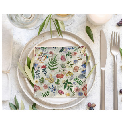 Servett Blommor 20-pack