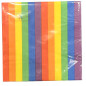 Servetter Regnbåge 33x33cm