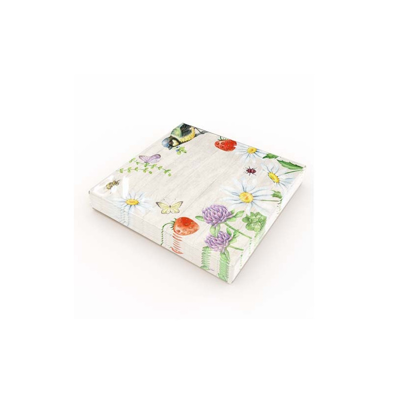 Kaffeservetter Talgoxe sommar 25x25cm 20-pack