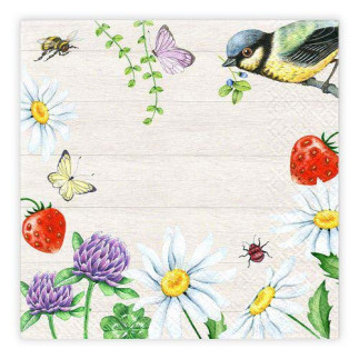 Kaffeservetter Talgoxe sommar 25x25cm 20-pack