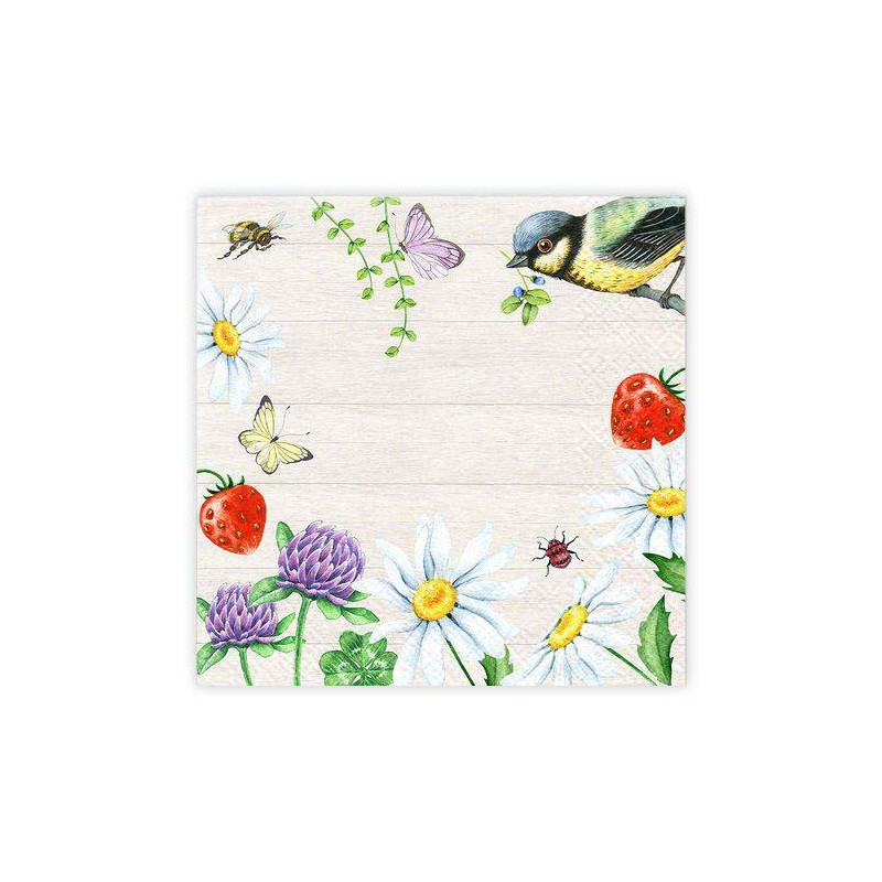 Kaffeservetter Talgoxe sommar 25x25cm 20-pack