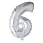 Ballong Siffra 6 Silver 86 cm