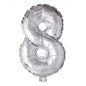 Ballong Siffra 8 Silver 86 cm