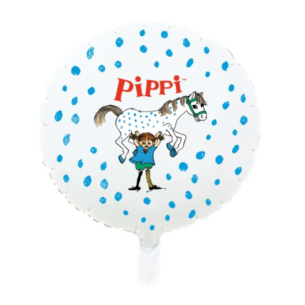 Ballong Pippi Långstrump Rund Folie