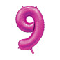 Ballong Siffra 9 Rosa 86 cm Ballong Siffra 9 Rosa 86 cm