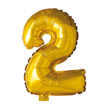 Ballong Siffra 2 Guld 86 cm