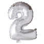 Ballong Siffra 2 Silver 86 cm