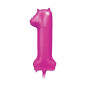 Ballong Siffra 1 Rosa 86 cm