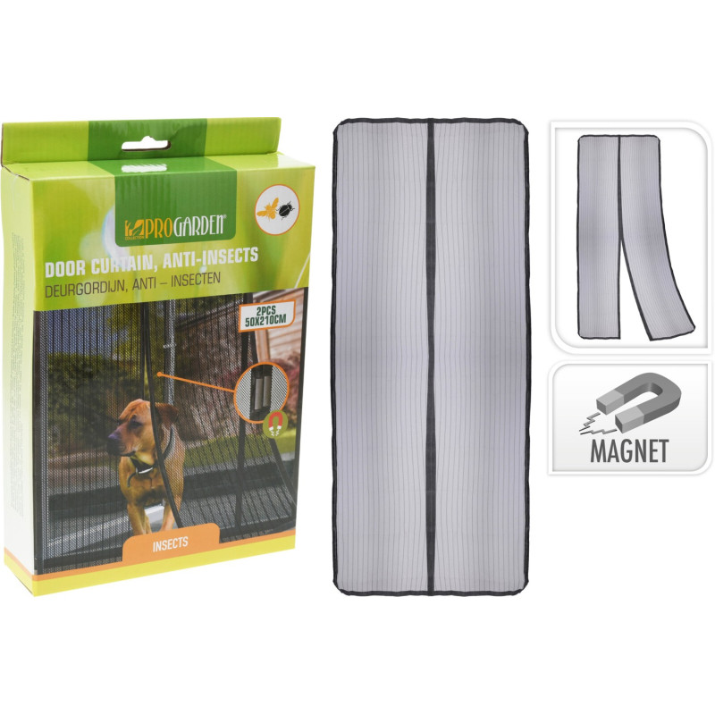 Insektsnät Myggskydd Dörr 50x210 cm Svart 2-pack Insektsnät Myggskydd Dörr 50x210 cm Svart 2-pack