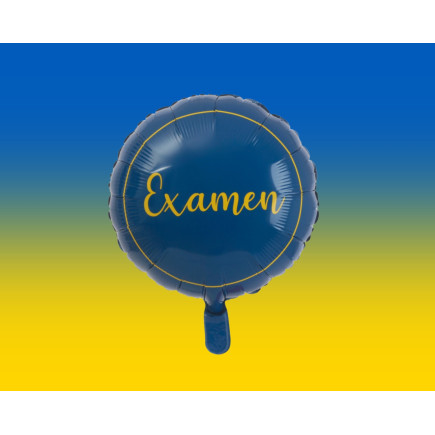 Ballong Examen Blå Rund Folie 46 cm