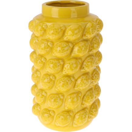 Vas Citroner Gul Keramik 27 cm