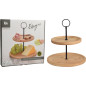 Kakfat 2-våningar Bambu Natur 22 cm