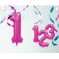 Ballong Siffra 1 Rosa 86 cm
