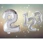 Ballong Siffra 2 Silver 86 cm