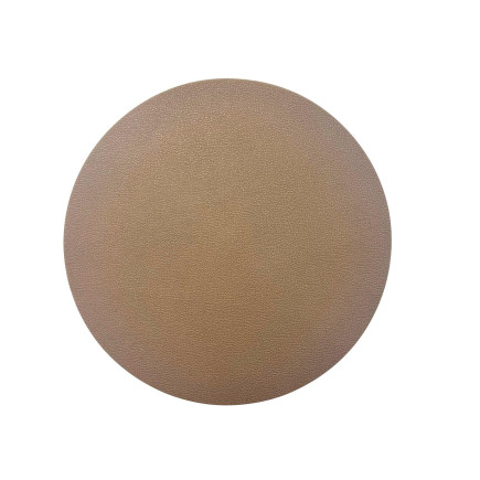 Underlägg Runt Läderlook Brun/Svart 4-pack