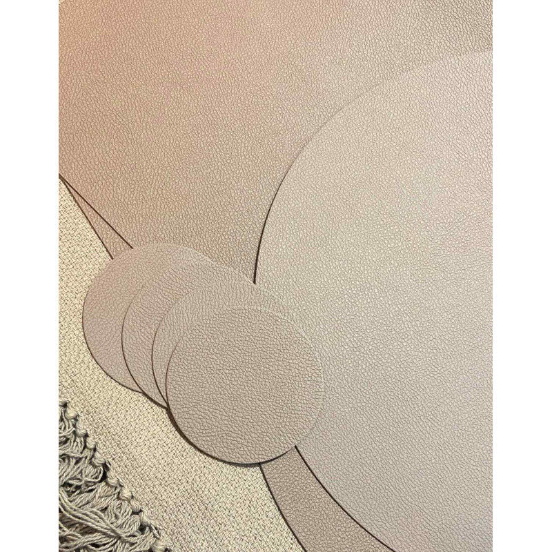 Underlägg Runt Läderlook Brun/Svart 4-pack Underlägg Runt Läderlook Brun/Svart 4-pack