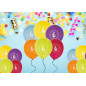 Ballong Födelsedag 6 år 6-pack Latex Mixade