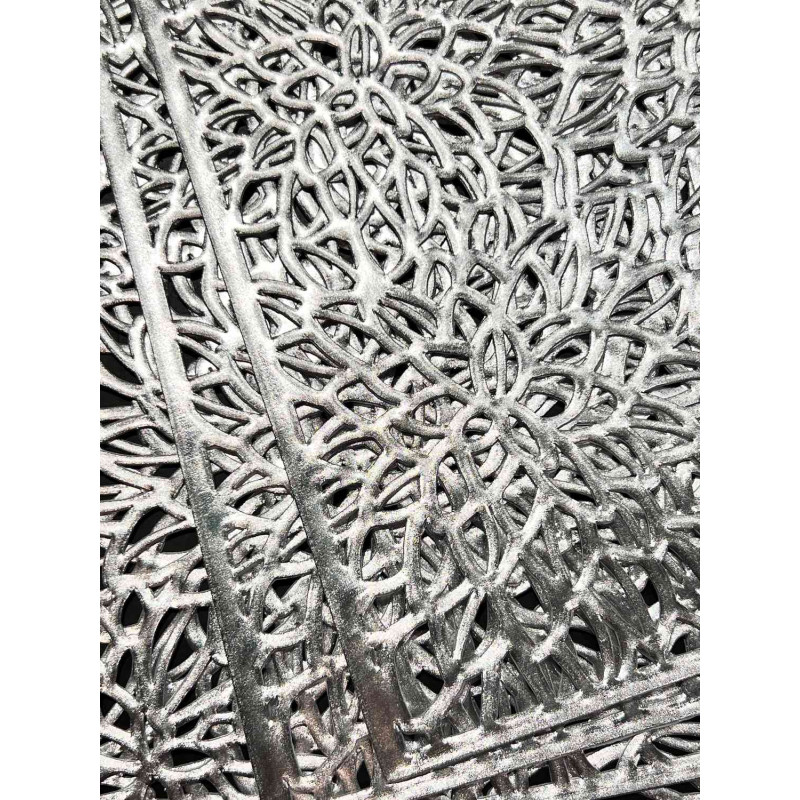 Underlägg Silver Guld Beige Plast 45x30 cm 4-pack