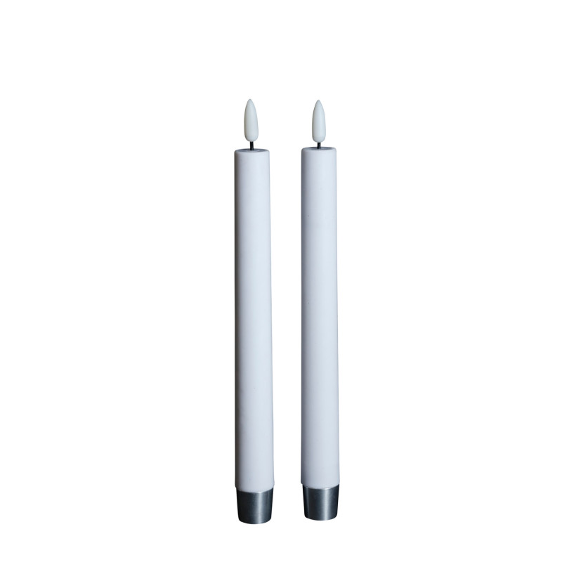 Rustikljus Ljus LED vitt timer 2-pack 25 cm