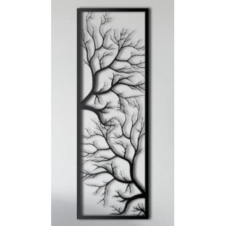 Tavla Träd Svart Metall 30x90 cm